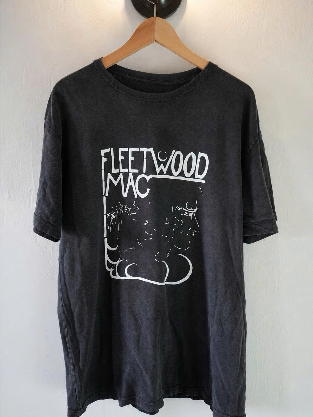 Black Graphic Tee - fleewoodmac  Band Shirt